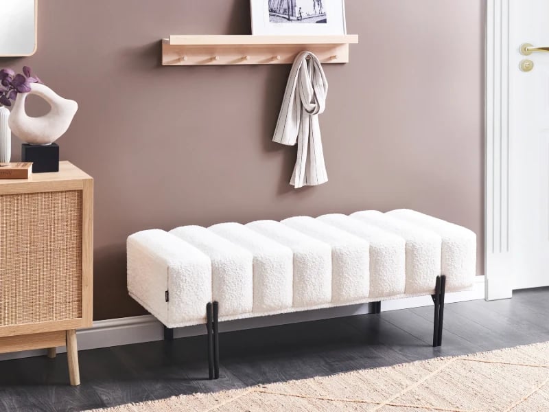 Picture of Ottoman  Velours - Natural wood.