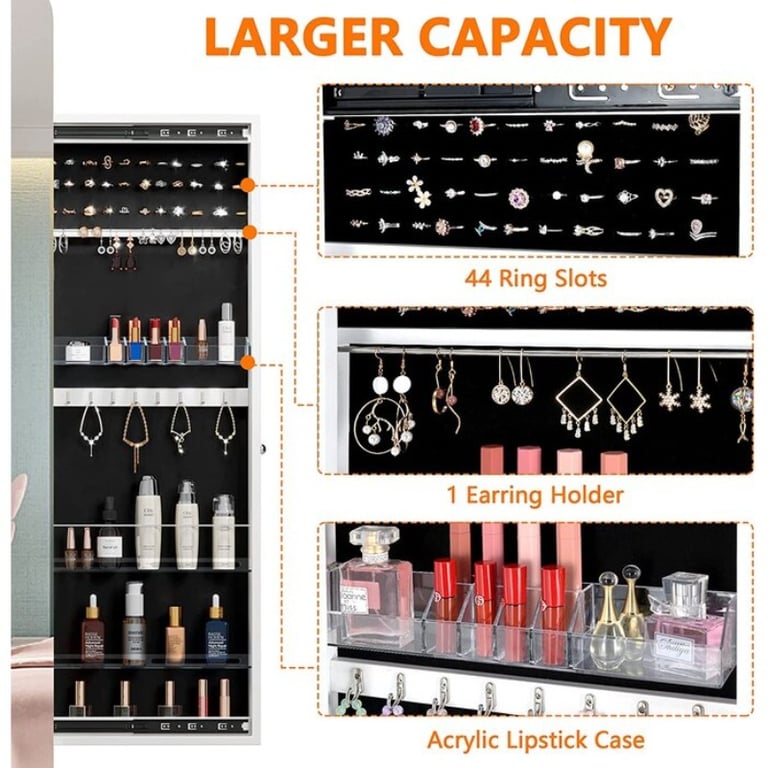 Picture of Santa Wide Jewelry Armoire with Mirror