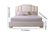Picture of Regalia Luxe Upholstered Bed – White & Gold Elegance