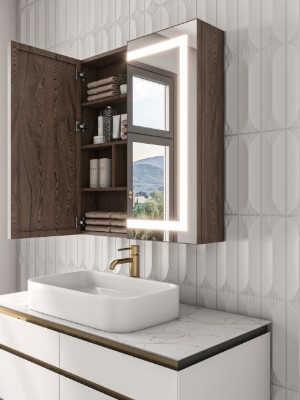 Picture of Lustra – LED Bathroom Mirror Cabinet with Multifunctional Storage