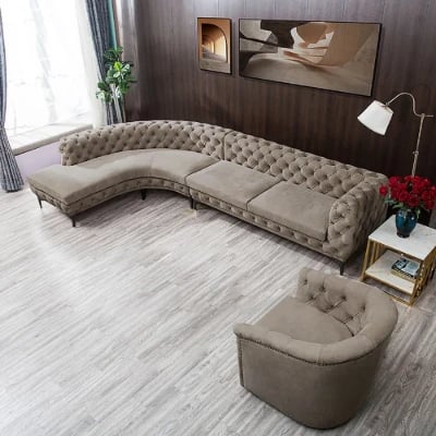 Picture of Montero Curved Sectional -Natural Wood
