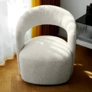 Picture of Patchie Patchwork Accent Chair – Soft Upholstery with Natural Wood Base