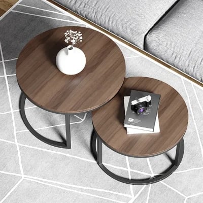 Picture of Fero Modern Natural Wood Coffee Table - 2 pieces