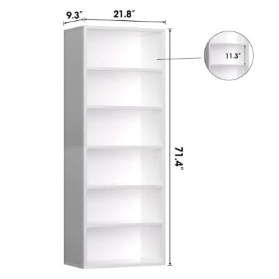 Livengon Tall Modern Shelf Unit – Natural Wood