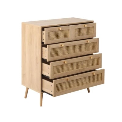 Picture of Liora –Chest in Natural Wood & Rattan