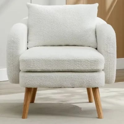 Picture of Velvera Velvet Armchair – Soft Comfort with Natural Wood Legs