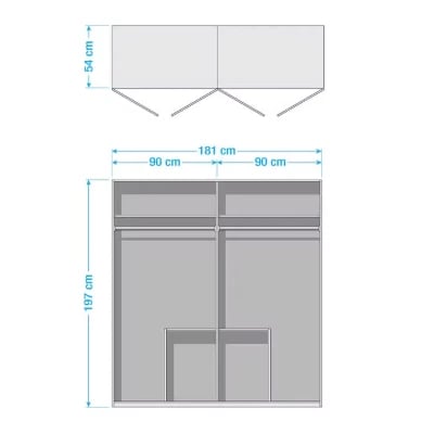 Picture of Freiham revolving door wardrobe natural wood