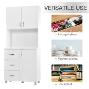 Bilo Kitchen Storage Cabinet – Natural Wood with Smart Organization