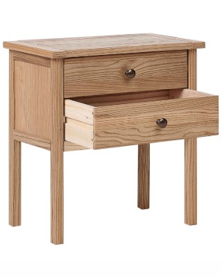 صورة ڤيكتور - طاولة جانبية خشب طبيعي بدرجين