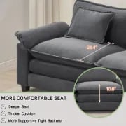 صورة كنبة (ركنة) بلانتوس على شكل حرف يو – خشب طبيعي