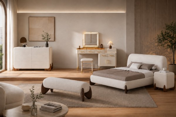 Leve Bedroom Set – Modern Curved Design