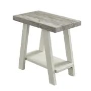 Picture of Aveline Side Table – Natural Wood with Shelf
