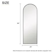 Neutype Aluminum Alloy Full-length Mirror Arch Decorative Mirror 