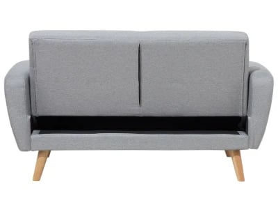 Éliane Convertible Sofa from natural wood legs  & Tufted Backrest.