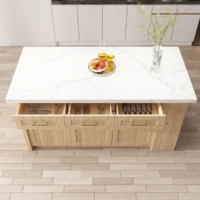 Grata Kitchen Island with Storage