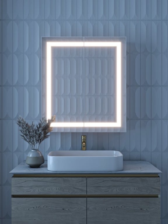 Picture of Lustra – LED Bathroom Mirror Cabinet with Multifunctional Storage