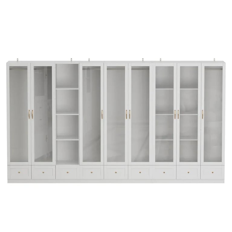 Picture of Glassy Multi-unit and multi-use wardrobe natural wood