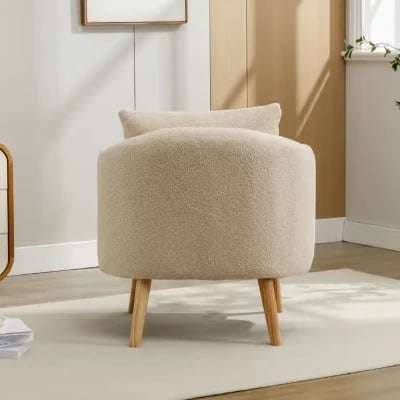 Picture of Velvera Velvet Armchair – Soft Comfort with Natural Wood Legs