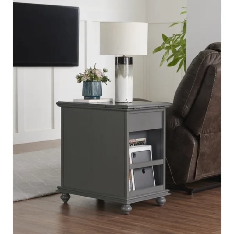 Picture of Ahmara Side table natural wood with storage