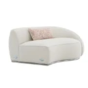 Luna Curved Sectional Sofa – Modern Design with Circular Cushions