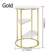 صورة طاولة جانبية معدن-روشية 3 أرفف