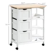 Kulinos Small Kitchen Island with Wheels
