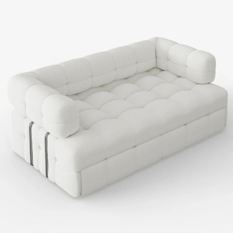 Rumi Convertible Sofa Bed – Modern Tufted Design