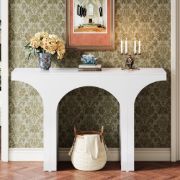 Picture of Arco Natural Wood Console Table – Modern Arch Design