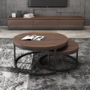 Picture of Fero Modern Natural Wood Coffee Table - 2 pieces
