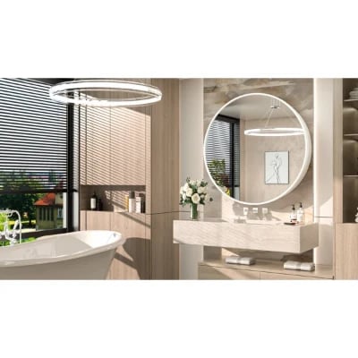 Picture of Streamlined round medicine cabinet Majiro