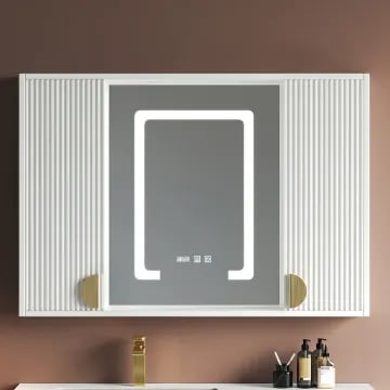 Picture of Helen lighted bathroom mirror with moving back storage