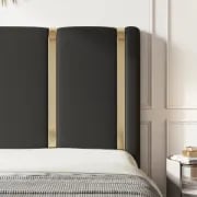 Picture of Aurelia Luxe Upholstered Bed – Black & Gold