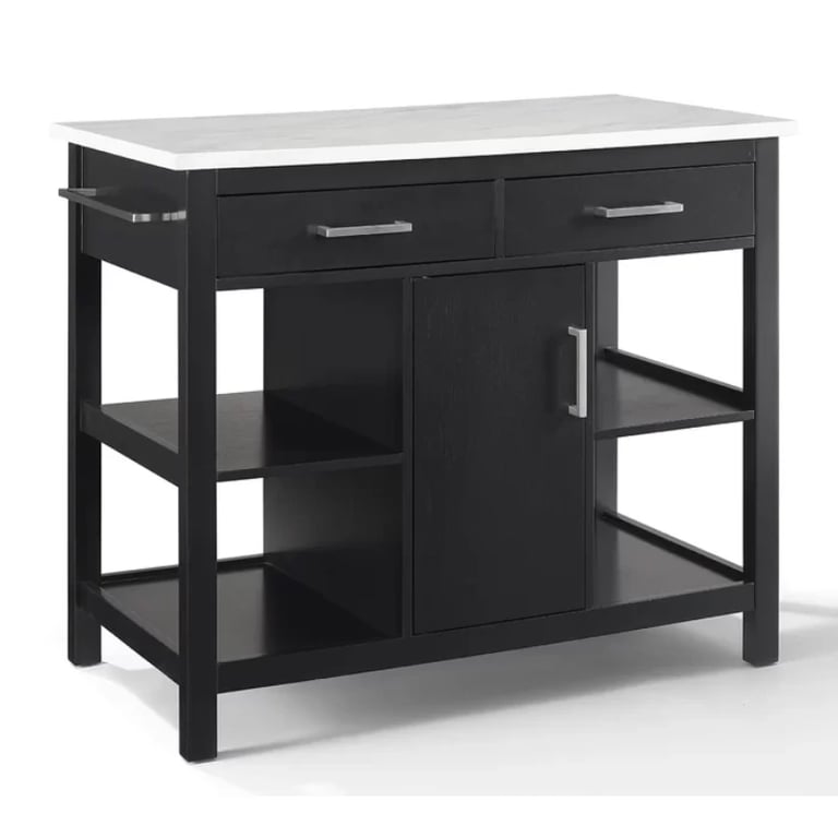 Flury Small Kitchen Island with storage