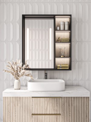 Picture of Cavea – Smart LED Bathroom Mirror Cabinet with Storage Shelves