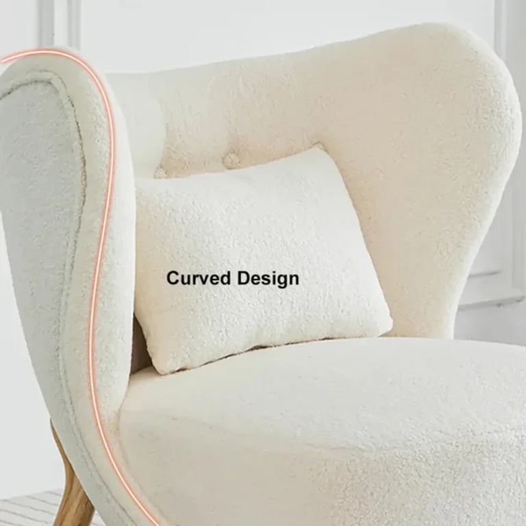 Picture of Arteza Natural Wood Accent Chair – Elegant Design for Any Room