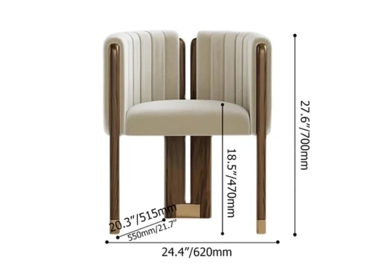 Picture of Arlin Modern Accent Chair – Natural Wood  & Steel Accents