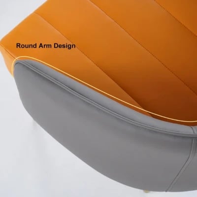 Picture of Saphira Modern Accent Chair – Leather with Stainless Steel Legs