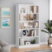 Cremorne – Modern White Natural Wood Bookcase