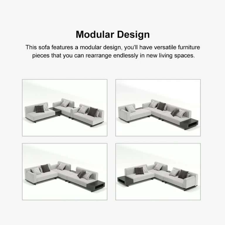 Picture of Cavallo L-Shaped Sectional – Natural Wood