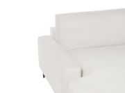 صورة مالڤينا كنبة قماشية على شكل حرف الـ – زاوية جانبية وقاعدة من الخشب الطبيعي