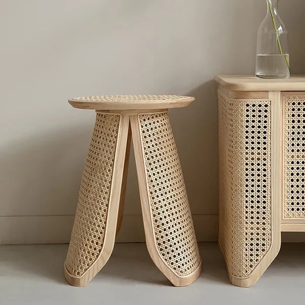 Picture of Cavy Rattan Side table with Natural wood