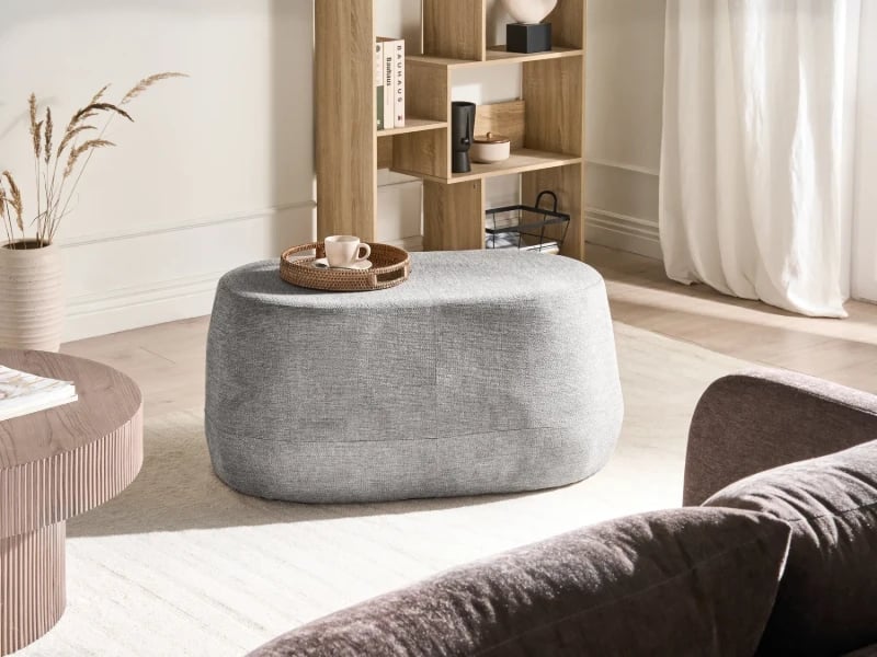 Mavli - Soft Oval Pouf Table