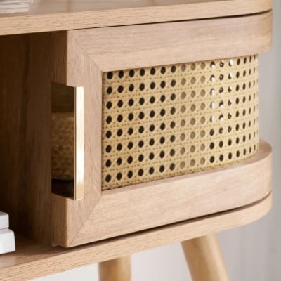 Épure Rattan Console  - Natural wood.