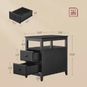 Picture of Andru Modern Side table - Natural Wood