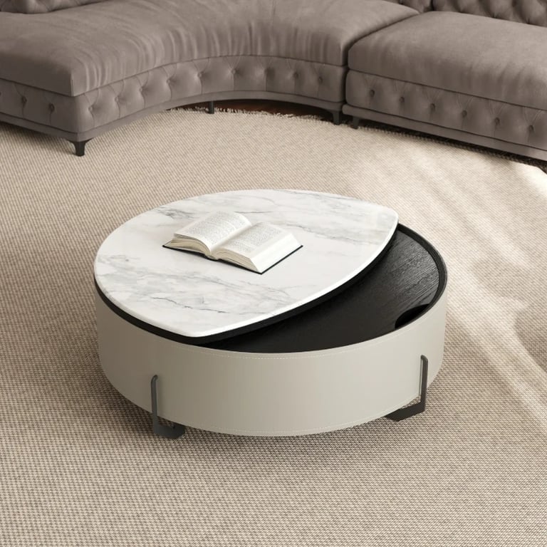 Picture of Mavero Natural Wood  Marble Lift Coffee Table – Smart Design