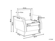 Picture of Daroa Modern Armchair – Natural Wood with Stainless Steel Legs