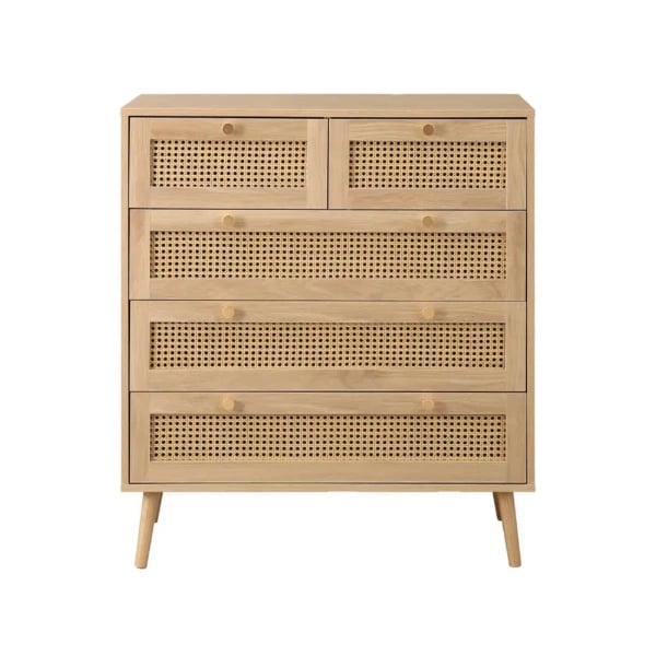 Picture of Liora –Chest in Natural Wood & Rattan