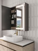 صورة لسترا – خزانة مرآة حمام ليد مع تخزين متعدد الوظائف