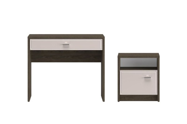 Éloria Bedroom Set – Dressing Table & Nightstand natural wood