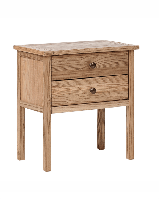 صورة ڤيكتور - طاولة جانبية خشب طبيعي بدرجين